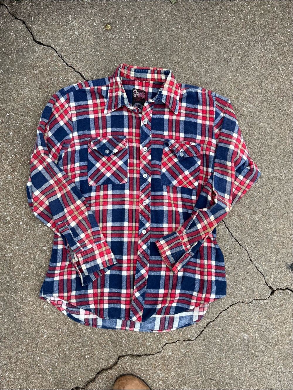 HiGear vintage 70s-80s multi-colored cottage style flannel